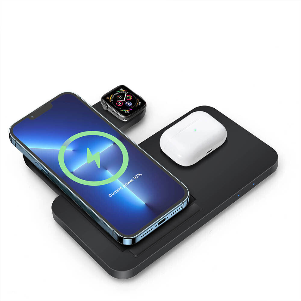 3 in 1 Wireless Charger Dock Charging Station for Apple Watch Iphone 17 16 15 14