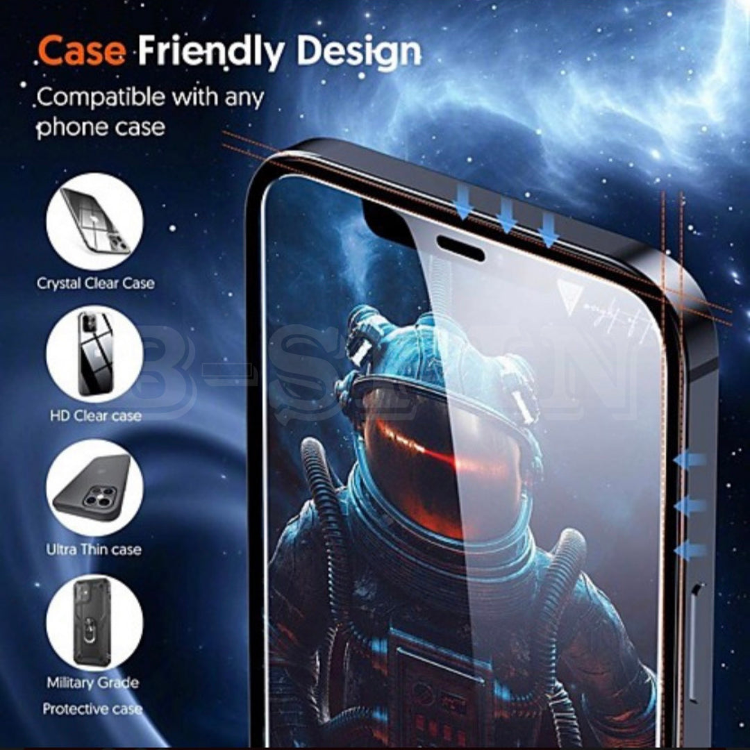 2 X Screen Protector Tempered Glass Iphone 17 Air 16E 15 Pro Max 14 13 12 11 XR
