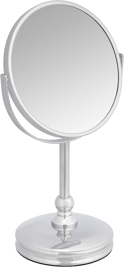 Vanity Mirror with Heavy Base - 1X/5X Magnification, Chrome