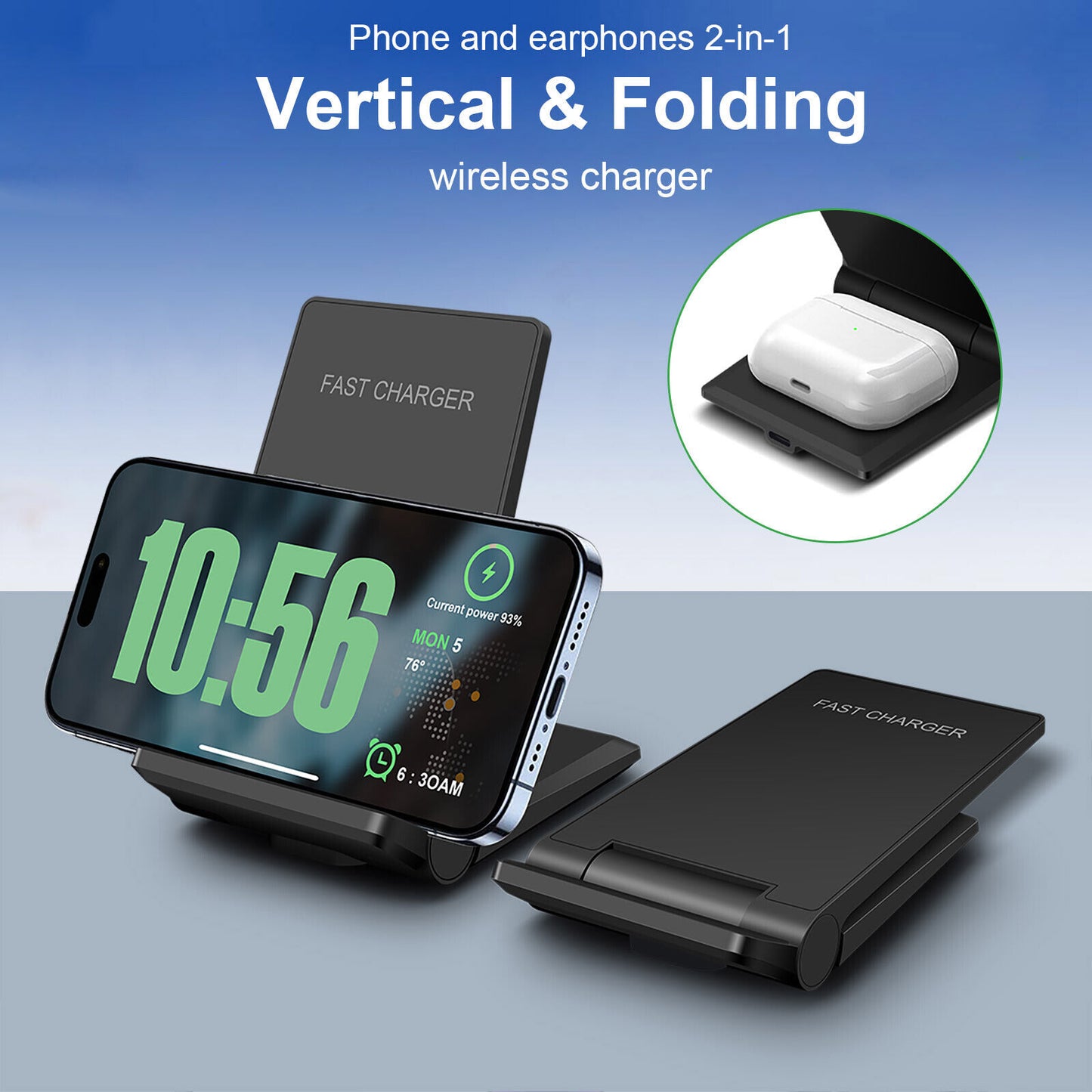 3 in 1 Wireless Charger Dock Charging Station for Apple Watch Iphone 17 16 15 14