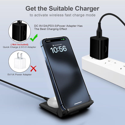 3 in 1 Wireless Charger Dock Charging Station for Apple Watch Iphone 17 16 15 14