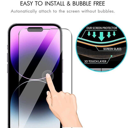 2 X Screen Protector Tempered Glass Iphone 17 Air 16E 15 Pro Max 14 13 12 11 XR