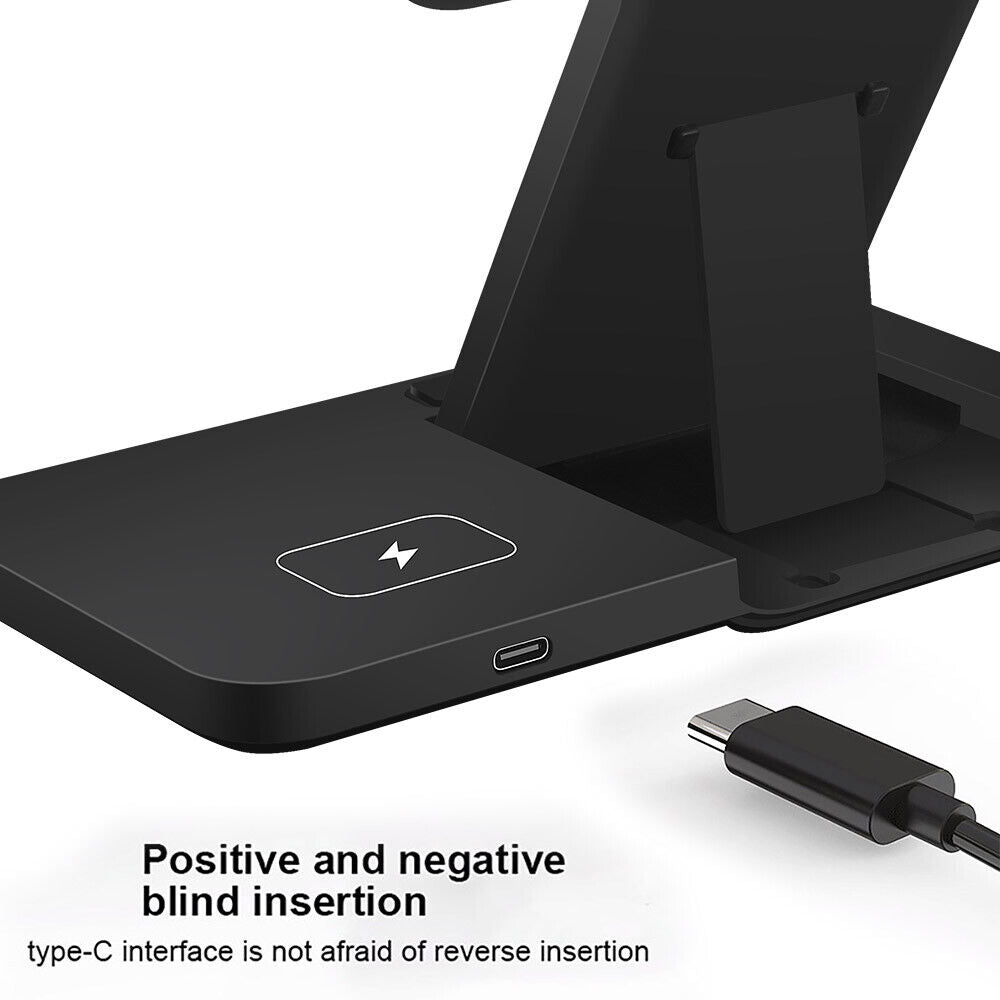 3 in 1 Wireless Charger Dock Charging Station for Apple Watch Iphone 17 16 15 14