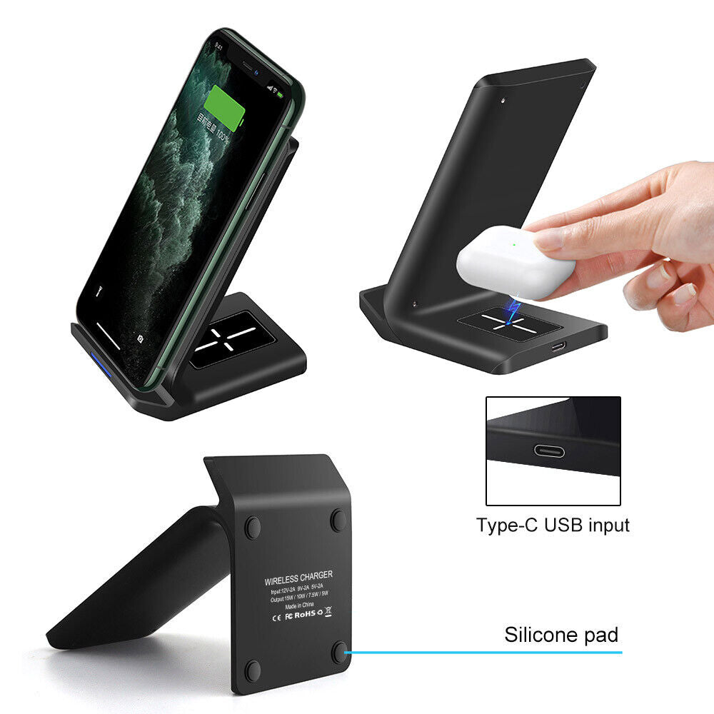 3 in 1 Wireless Charger Dock Charging Station for Apple Watch Iphone 17 16 15 14