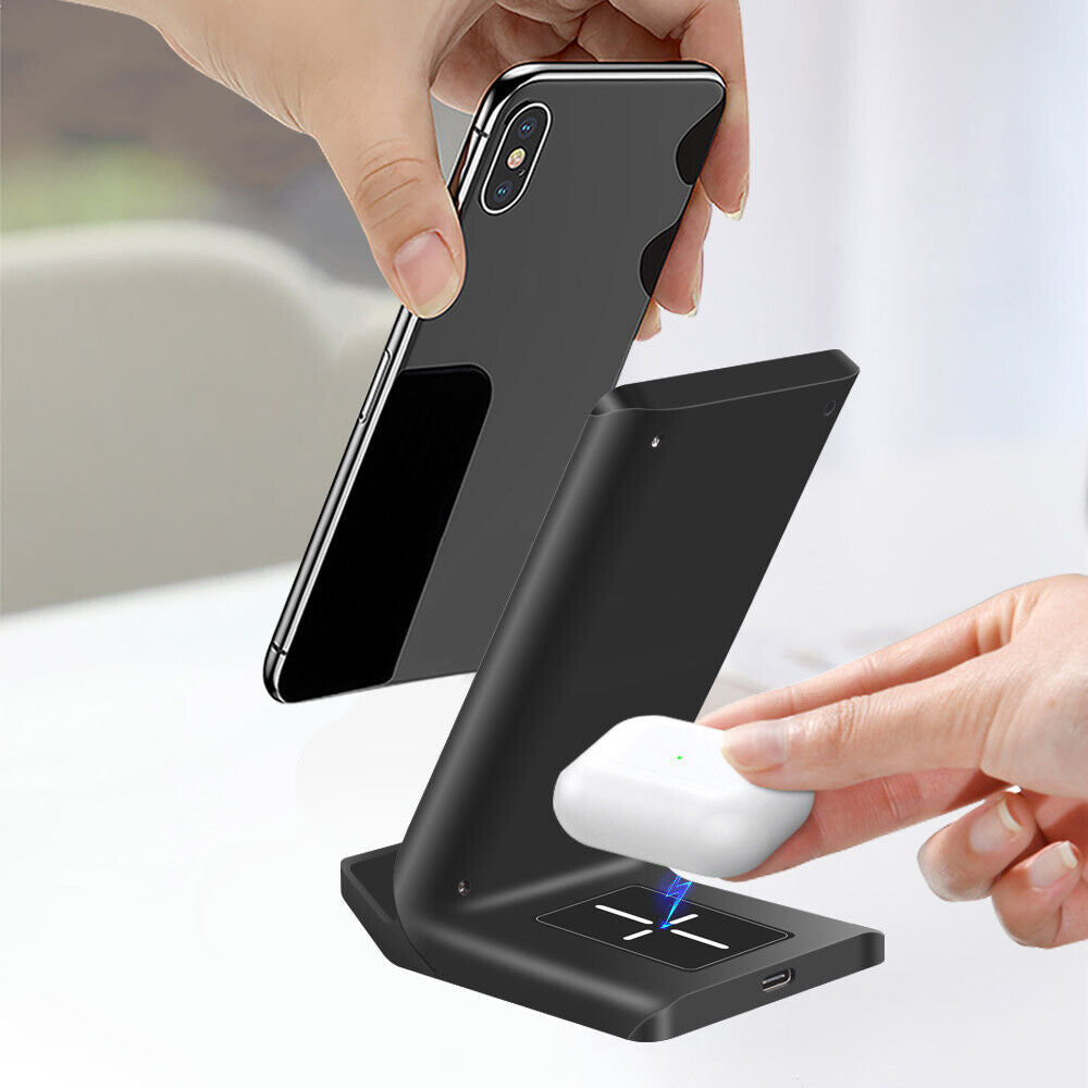 3 in 1 Wireless Charger Dock Charging Station for Apple Watch Iphone 17 16 15 14